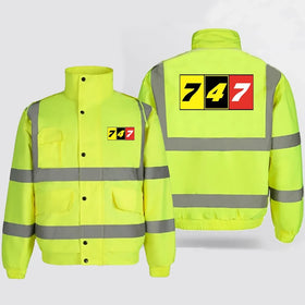 Flat Colourful 747 Reflective Winter Jackets