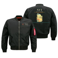 Thumbnail for Naypyidaw Airport (NYT) design on black bomber jacket
