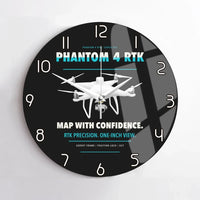 Thumbnail for DJI Phantom 4 RTK design on black no frame wall clock