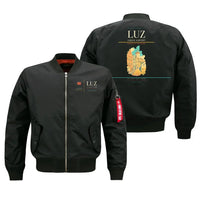 Thumbnail for Lublin Airport (LUZ) design on black bomber jacket