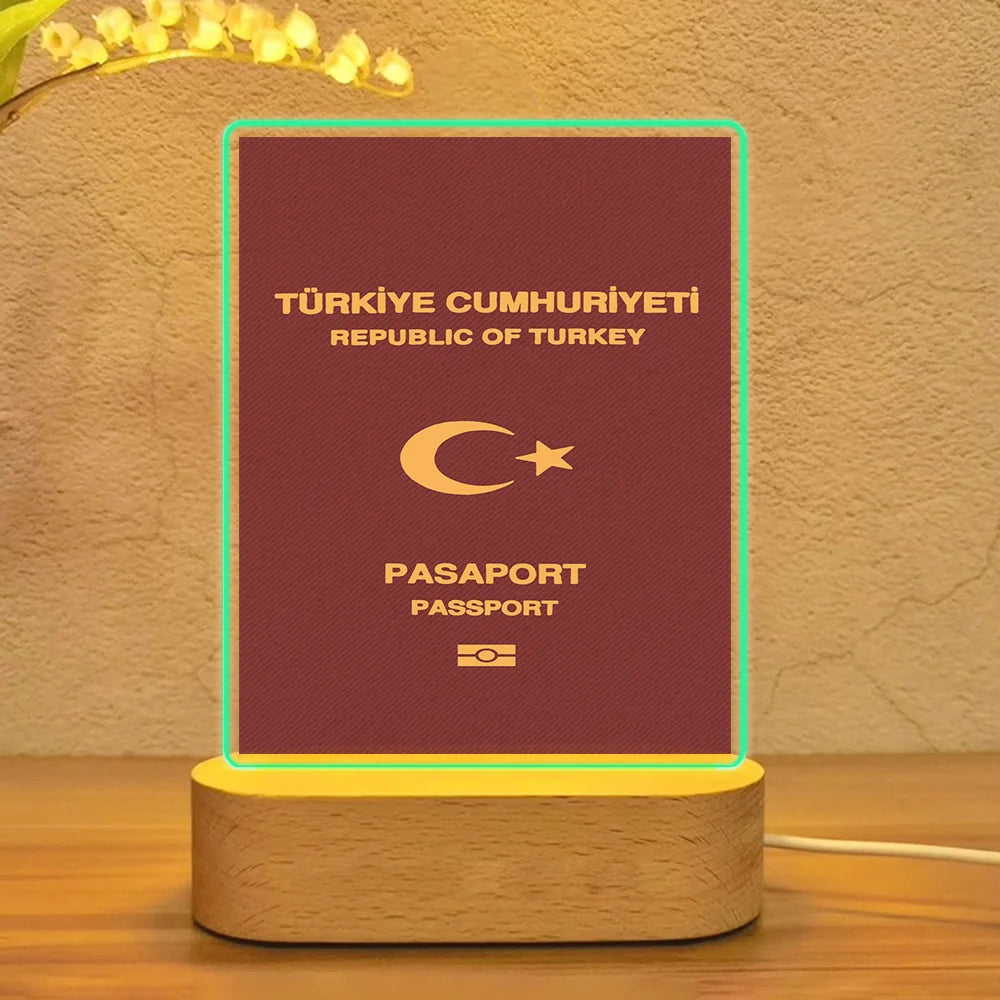 Turkey Passport Lamp - view 2
