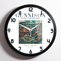 Thumbnail for GUNNISON - Poster - Wall Clock Framed - White
