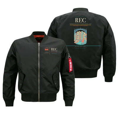 Guararapes-Gilberto Freyre International Airport (REC) design on black bomber jacket