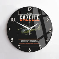 Thumbnail for Westland Gazelle AH1 design on black no frame wall clock