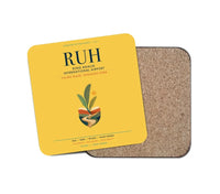 Thumbnail for King Khalid International Airport (RUH) design on yellow 1 piece coaster
