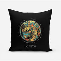 Thumbnail for LORETO - Badge - Pillow - Black