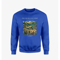 Thumbnail for VINTAGE G4097 - The Highland Strip - Designed Sweatshirts design on blue