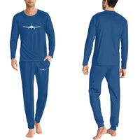 Thumbnail for Piper PA28 Silhouette Plane men pajamas - Blue