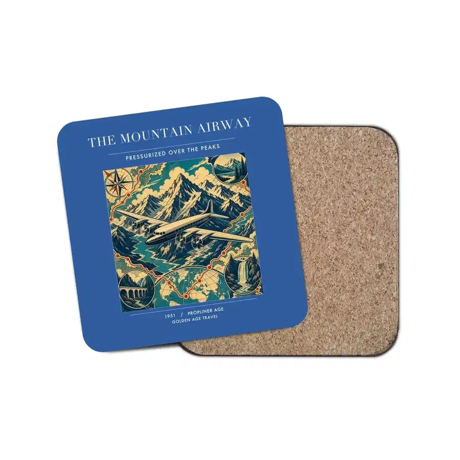 The Mountain Airway - Designed Coasters design on blue 1-piece