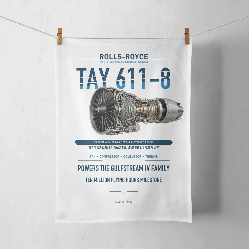 TAY 611-8 design on white towel