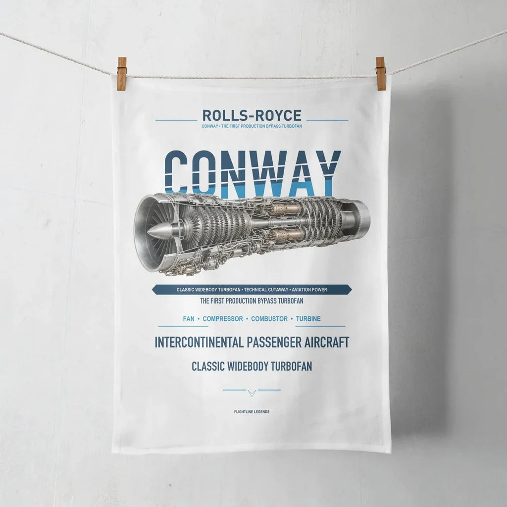 CONWAY design on white towel