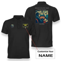 Thumbnail for VINTAGE G4294 - The Solo Atlantic Night - Double-Side Polo T-Shirt design on black+name