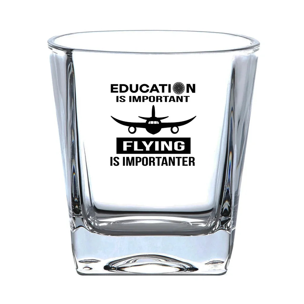 Customisable Flying is Importanter Whisky Glass - view 2
