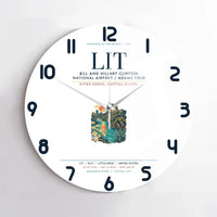 Thumbnail for Bill and Hillary Clinton National Airport (LIT) design on white no frame wall clock