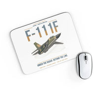 Thumbnail for F-111F Aardvark design on white rectangle mouse pad