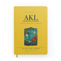 Thumbnail for Auckland Airport (AKL) design on yellow notebook