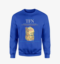 Thumbnail for Tenerife North Airport (TFN) design on blue sweatshirt