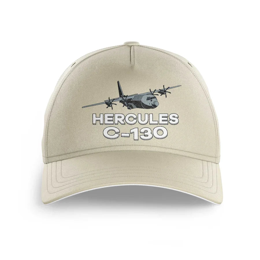 The Military Transport Airplane C 130 printed hat - beige