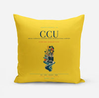 Thumbnail for Netaji Subhash Chandra Bose International Airport Kolkata (CCU) design on yellow pillow