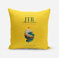 Thumbnail for Santorini Airport (JTR) design on yellow pillow