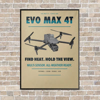 Thumbnail for Autel EVO Max 4T vertical canvas print - framed - beige background