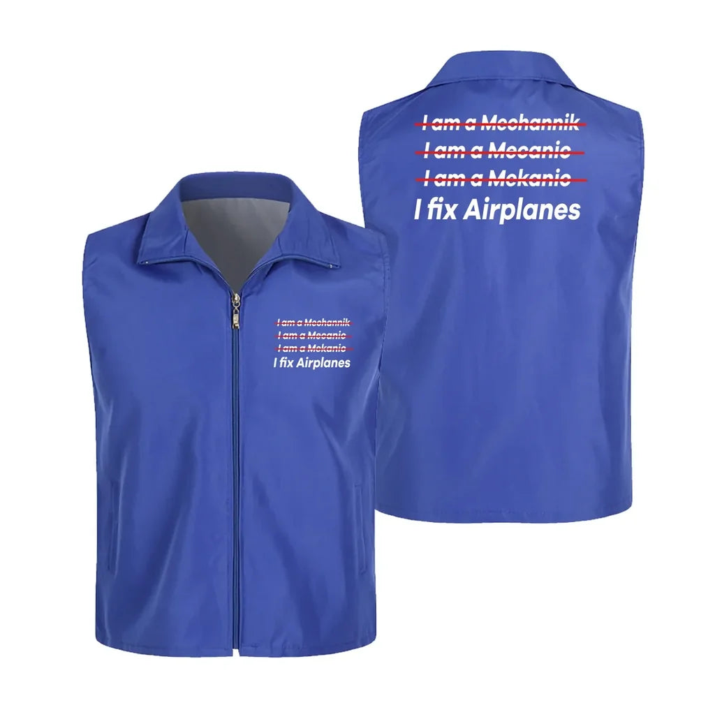 I Fix Airplanes Vest - view 2