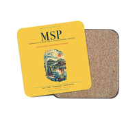 Thumbnail for Minneapolis-Saint Paul International Airport (MSP) design on yellow 1 piece coaster
