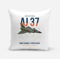 Thumbnail for Saab AJ 37 Viggen design on white pillow