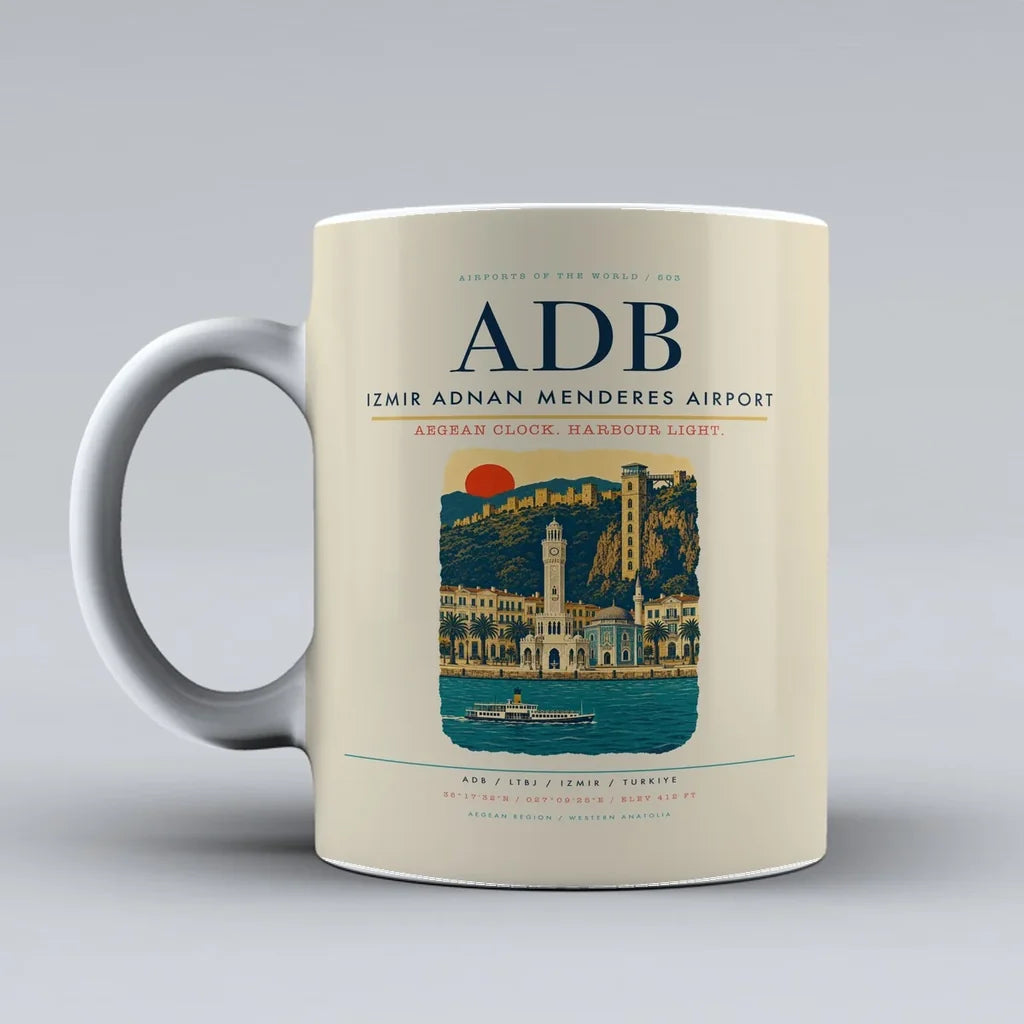 Izmir Adnan Menderes Airport ADB Mug - Beige