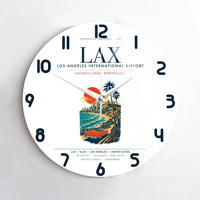 Thumbnail for Los Angeles International Airport (LAX) design on white no frame wall clock