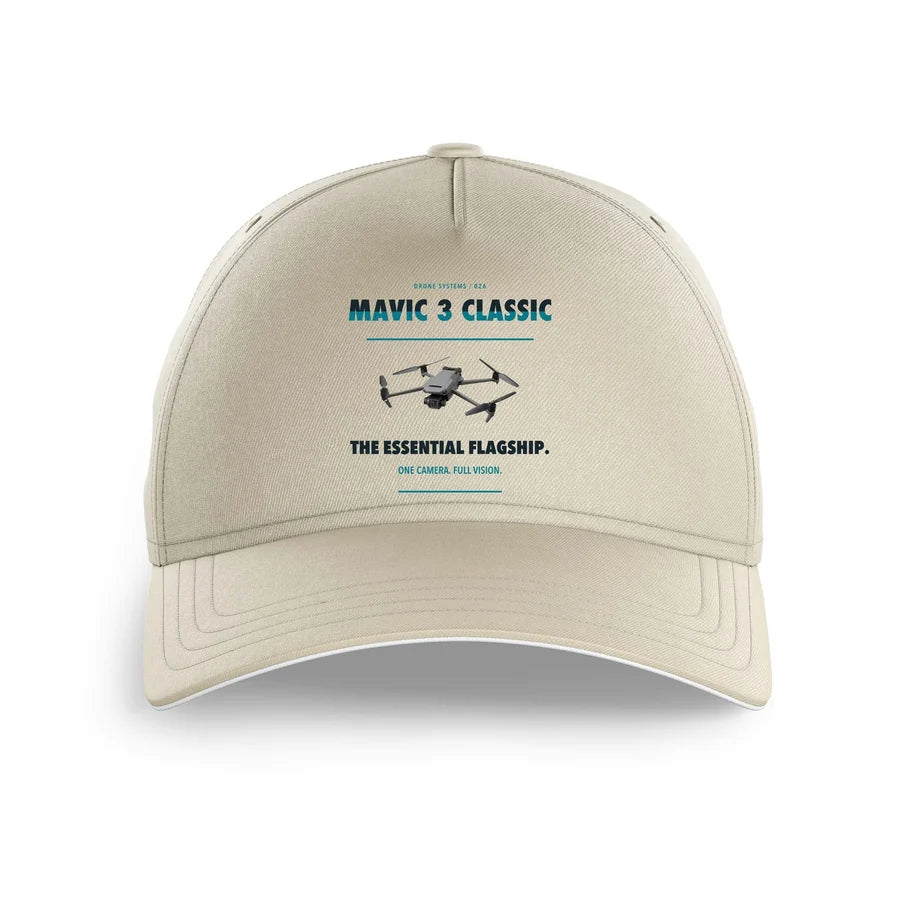 DJI Mavic 3 Classic design on beige printed hat
