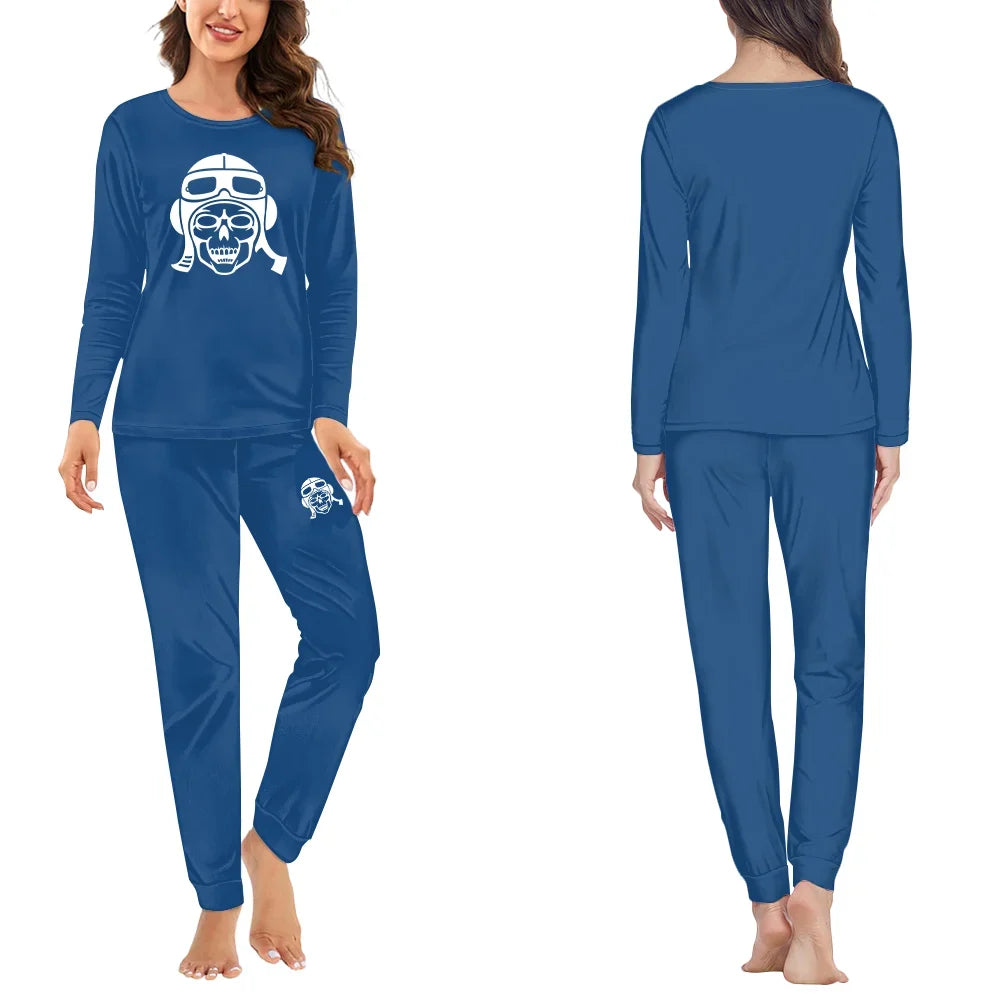 Skeleton Pilot women pajamas - Blue