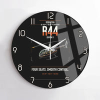 Thumbnail for Robinson R44 Raven II design on black no frame wall clock