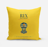 Thumbnail for Riga Airport (RIX) design on yellow pillow