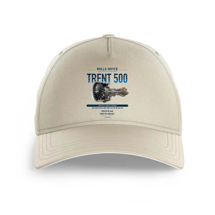 TRENT 500 design on beige printed hat