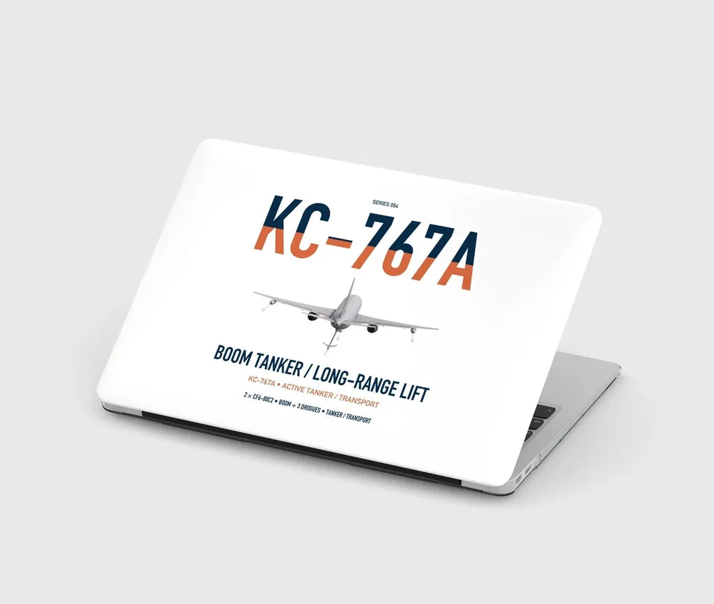 Boeing KC-767A design on white MacBook case