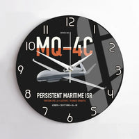 Thumbnail for MQ-4C Triton IFC-4 design on black no frame wall clock