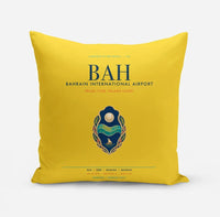 Thumbnail for Bahrain International Airport (BAH) design on yellow pillow