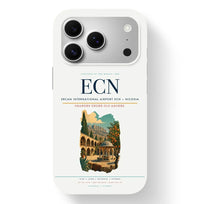 Thumbnail for Nicosia Airport (ECN) design on white iPhone 17 Pro MagSafe case