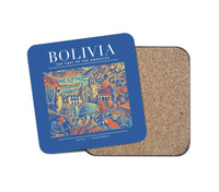 Thumbnail for BOLIVIA - Poster - Coaster - Blue