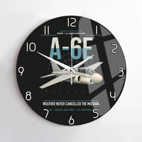 Thumbnail for A-6E Intruder design on black no frame wall clock