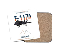 Thumbnail for F-117A Nighthawk Own The Night design on white 1 piece coaster