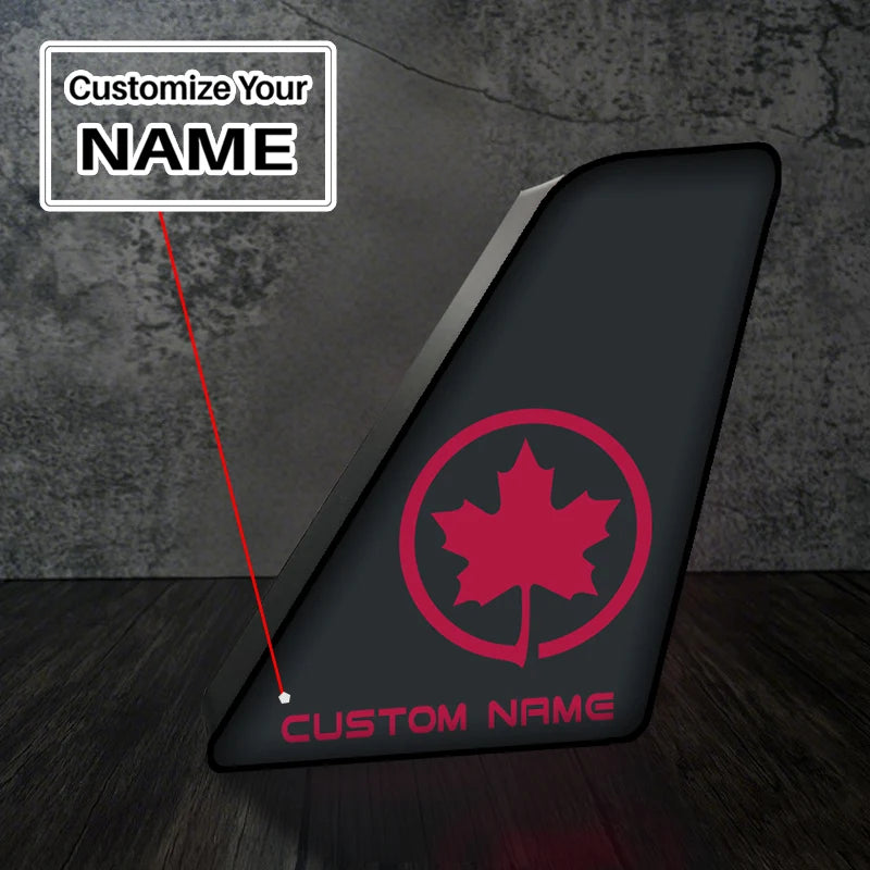 Customisable Air Canada 3D Lamp - view 2