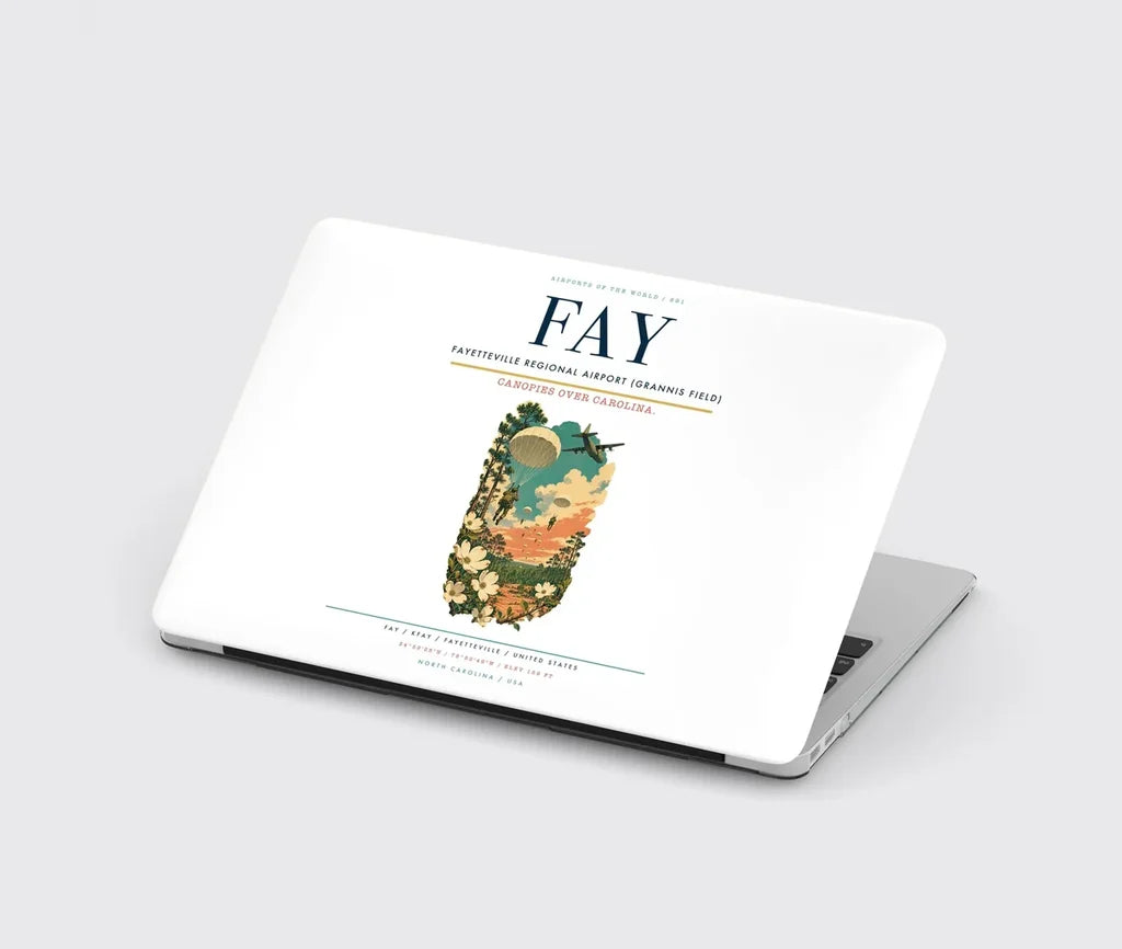 Fayetteville Regional Airport (Grannis Field) (FAY) design on white MacBook case