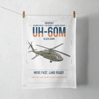 Thumbnail for Sikorsky UH-60M Black Hawk design on white towel