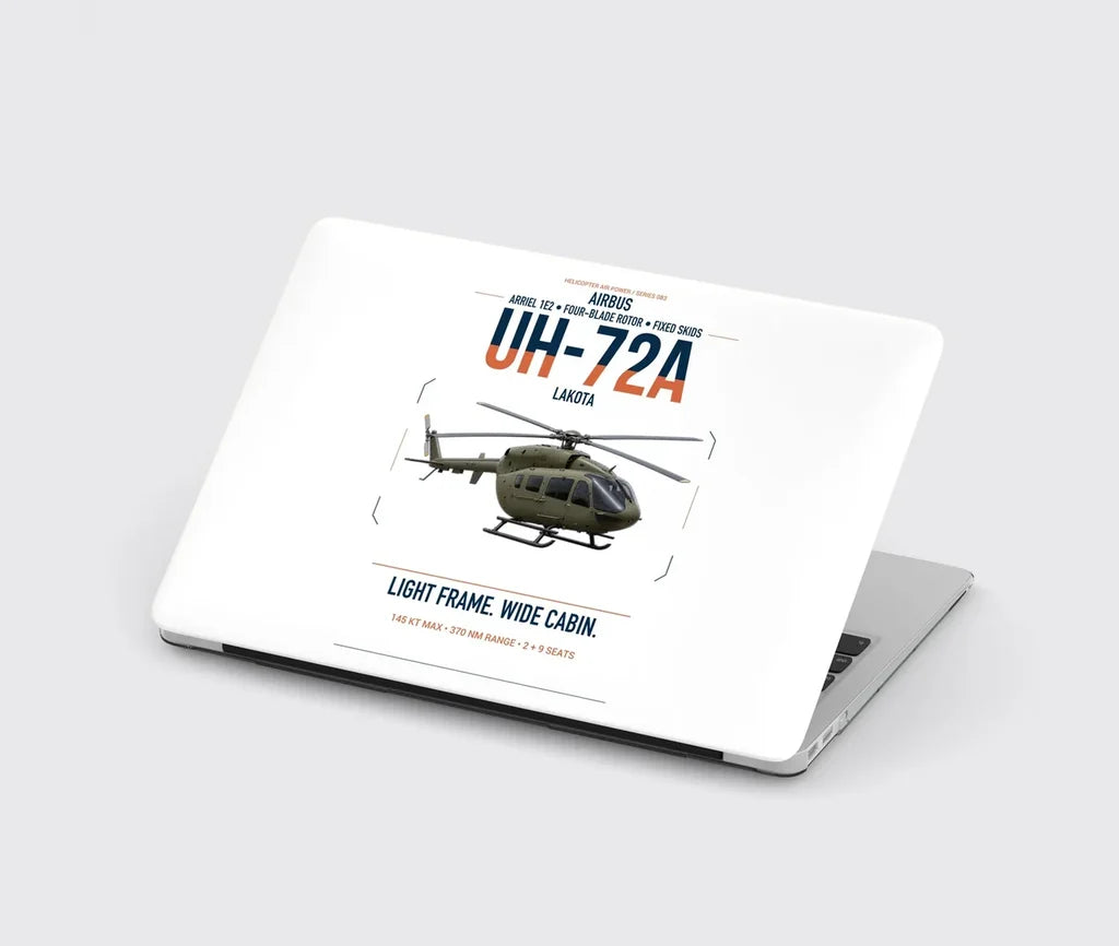 Airbus UH-72A Lakota design on white MacBook case