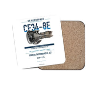 Thumbnail for CF34-8E design on white 1 piece coaster