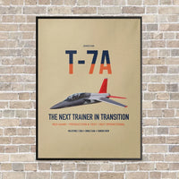 Thumbnail for T-7A Red Hawk vertical canvas print - framed - beige background