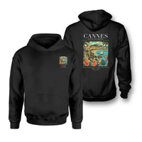 Thumbnail for CANNES - Poster - Double-Side Hoodie - Black