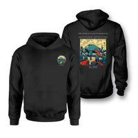 Thumbnail for VINTAGE G4453 - The Veteran's Last Walkaround - Double-Side Hoodie design on black double side